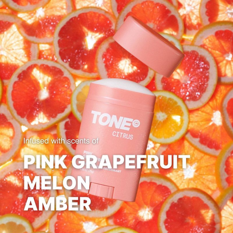 slide 3 of 7, TONE by AMP Aluminum-Free Deodorant - Citrus - 75g, 75 gram