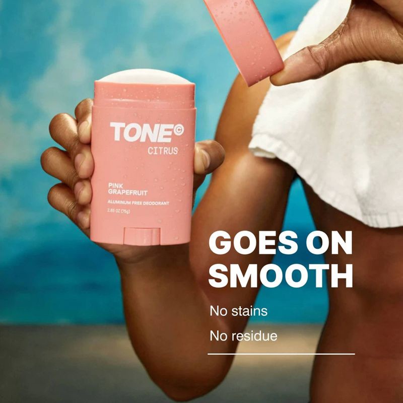 slide 5 of 7, TONE by AMP Aluminum-Free Deodorant - Citrus - 75g, 75 gram