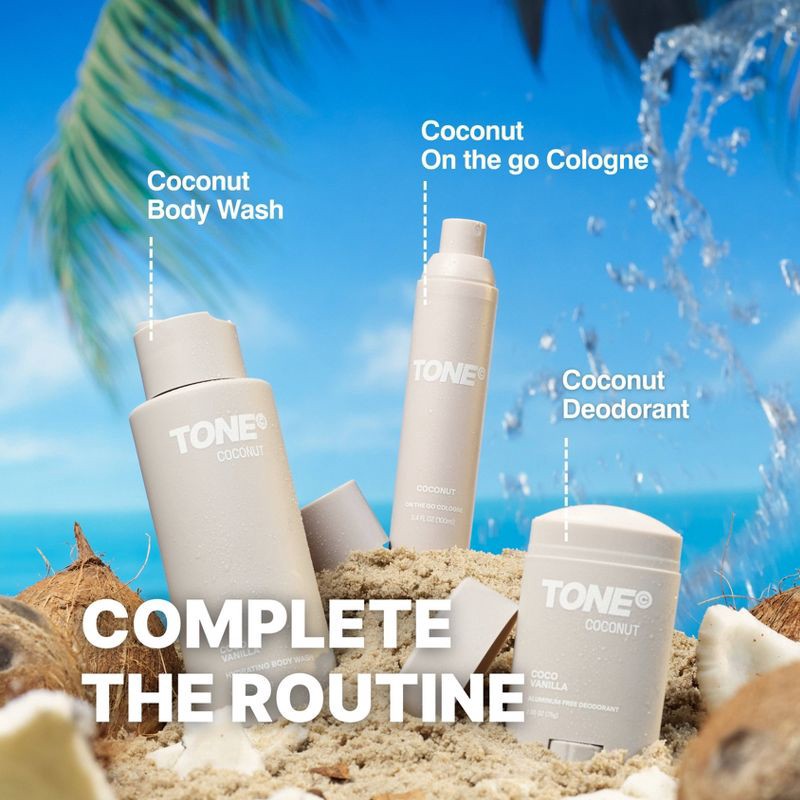 slide 6 of 7, TONE by AMP On-The-Go Cologne & Body Mist - Coconut - 100ml, 100 ml