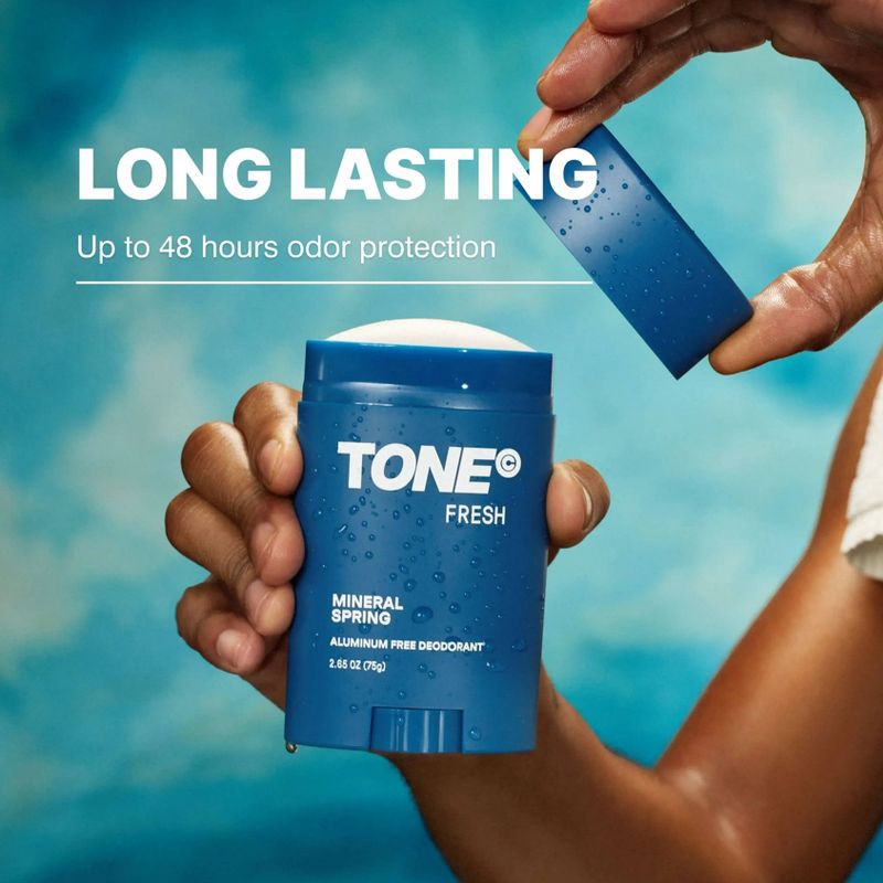 slide 4 of 7, TONE by AMP Aluminum-Free Deodorant - Fresh - 75g, 75 gram
