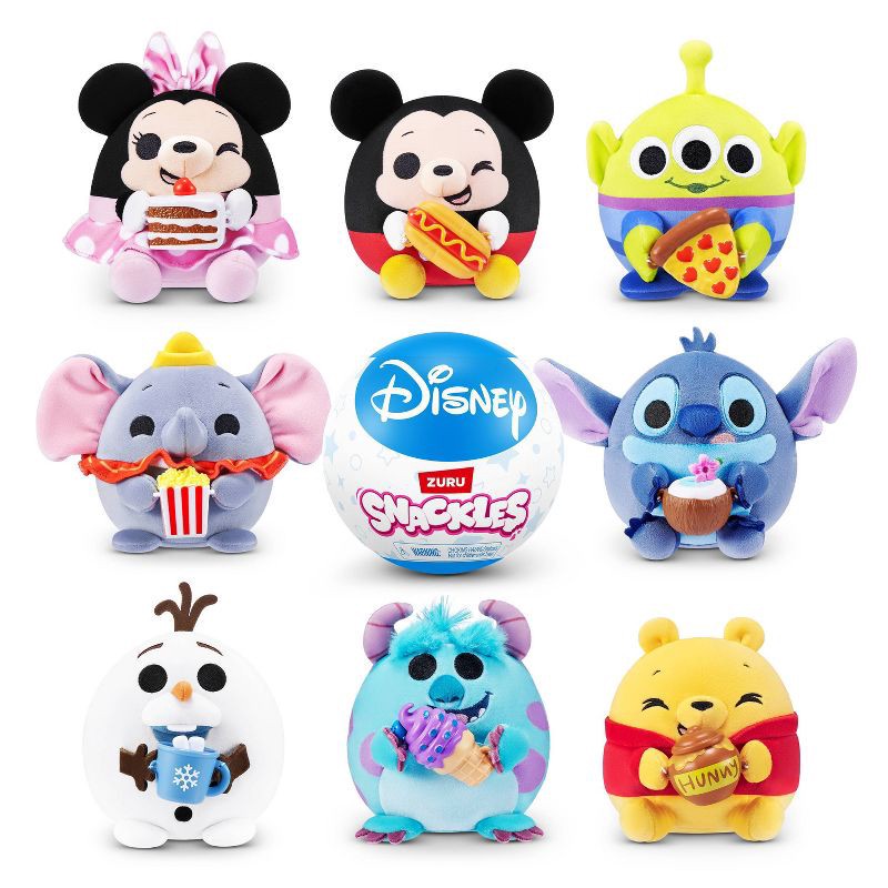 slide 2 of 8, Snackles Disney 5" Capsule Stuffed Animal: Characters Include Bear, Elephant, Mouse, Monster, Alien, 1 ct