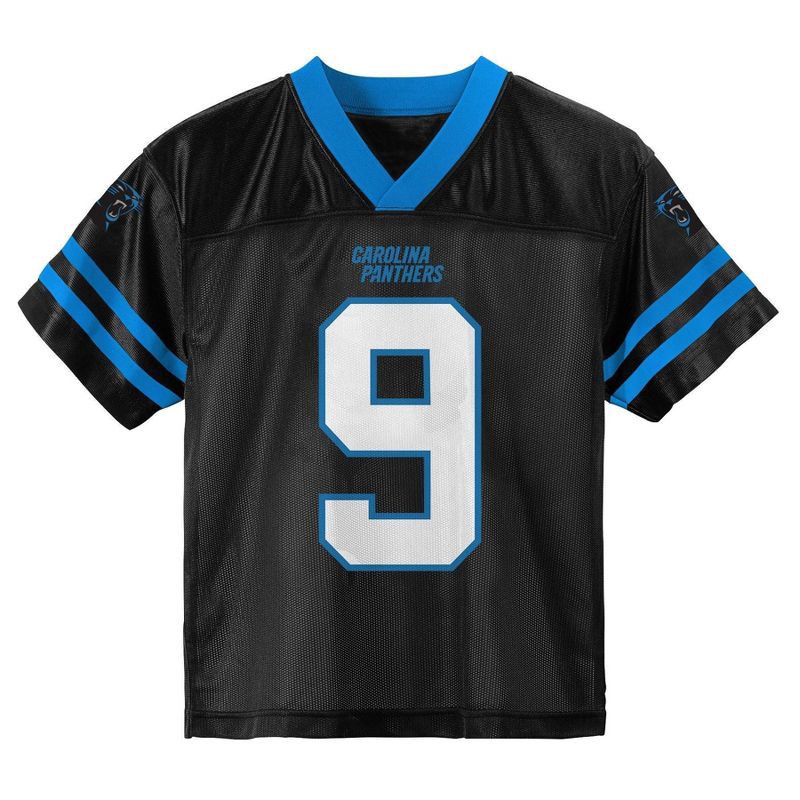 slide 2 of 3, NFL Carolina Panthers Toddler Boys' Short Sleeve Jersey - 4T, 1 ct