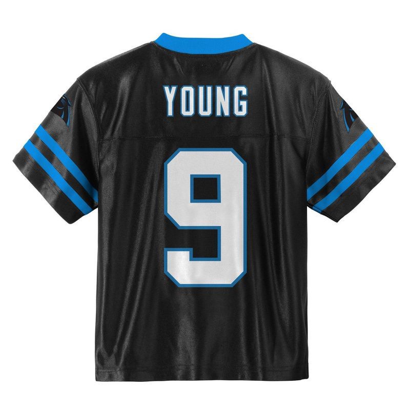slide 3 of 3, NFL Carolina Panthers Toddler Boys' Short Sleeve Jersey - 4T, 1 ct