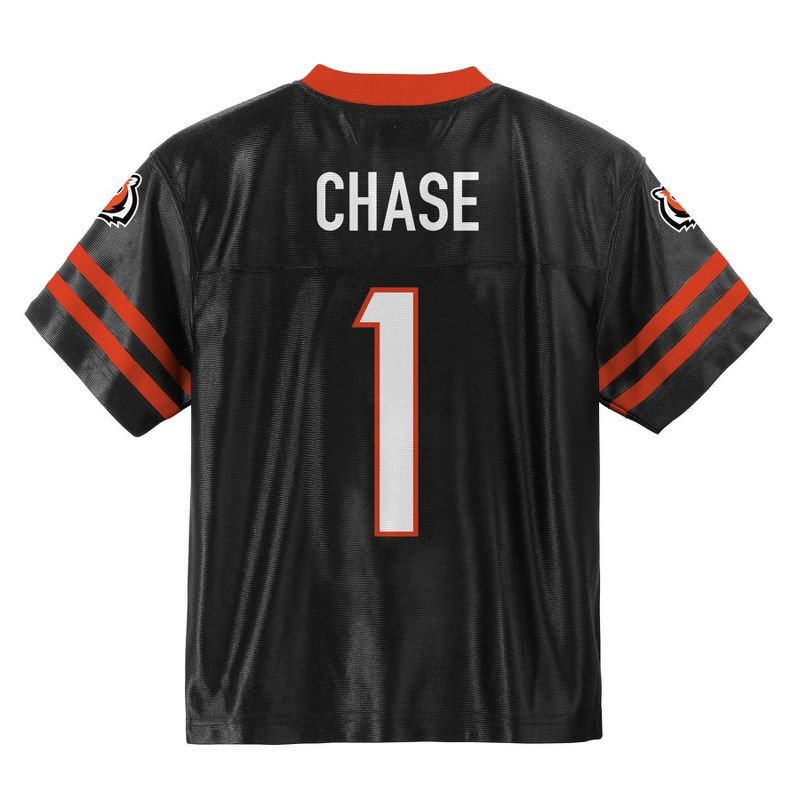 slide 3 of 3, NFL Cincinnati Bengals Ja'Marr Chase Toddler Boys' Short Sleeve Jersey - 4T, 1 ct