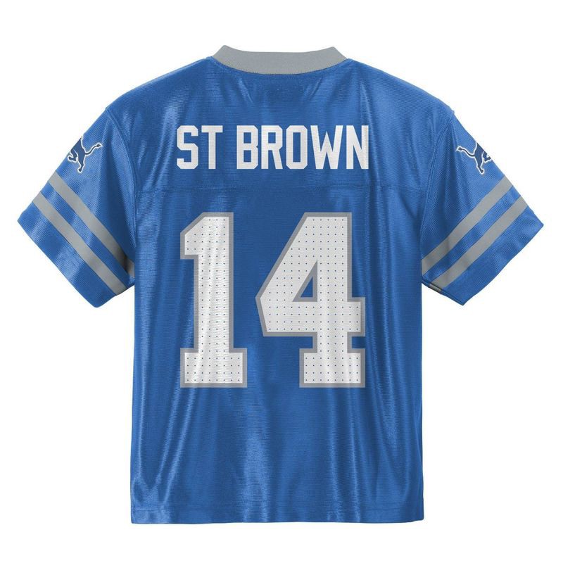 slide 3 of 3, NFL Detroit Lions Amon-Ra St. Brown Toddler Boys' Short Sleeve Jersey - 4T, 1 ct