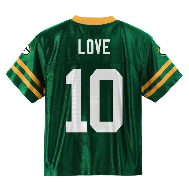 slide 3 of 3, NFL Green Bay Packers Jordan Love Toddler Boys' Short Sleeve Jersey - 2T, 1 ct