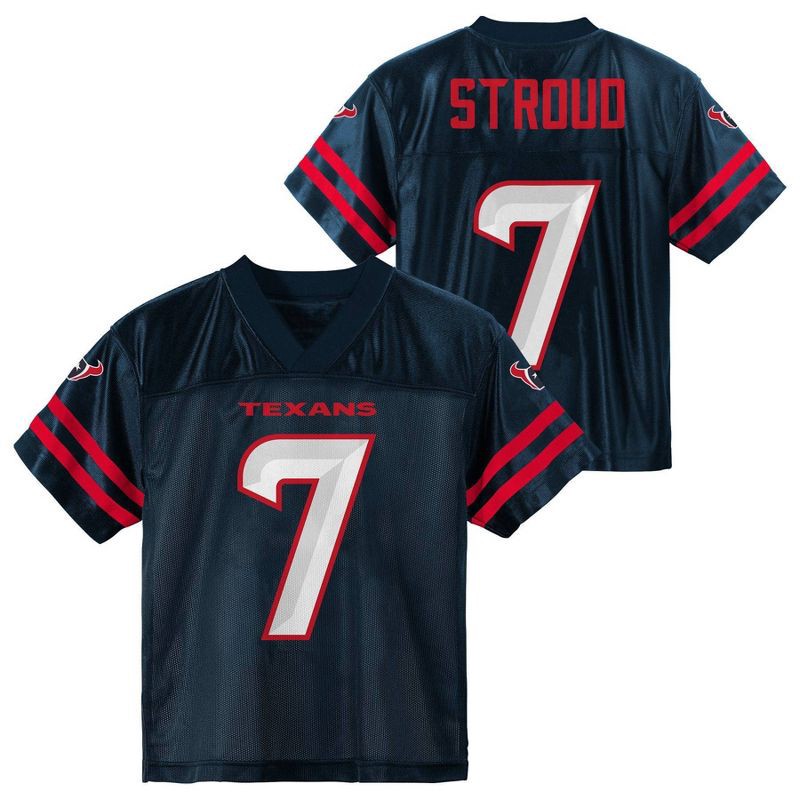 slide 1 of 3, NFL Houston Texans C. J. Stroud Toddler Boys' Short Sleeve Jersey - 4T, 1 ct