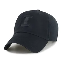 NCAA Illinois Fighting Illini Black Tonal Clean Up Hat