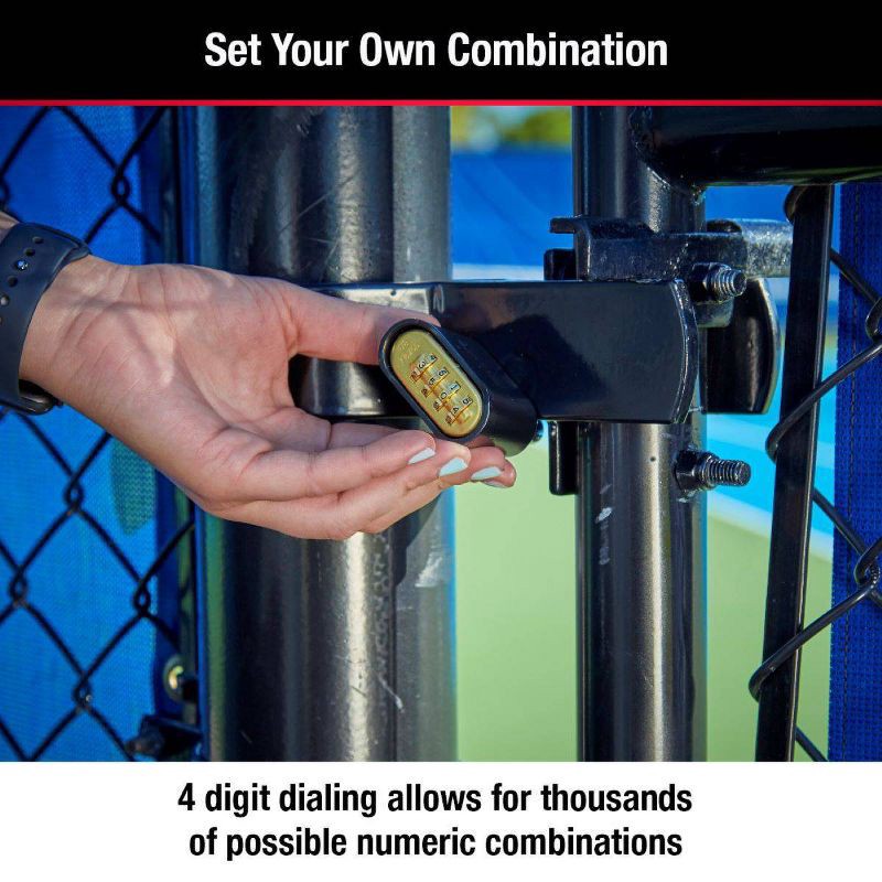 slide 3 of 7, Master Lock Black Combination Lock 2" W Solid Body Padlock - 178D, 1 ct
