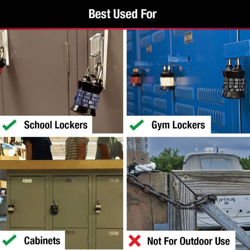slide 3 of 6, Master Lock Combination Lock 1.5'' W 1535D, 1 ct