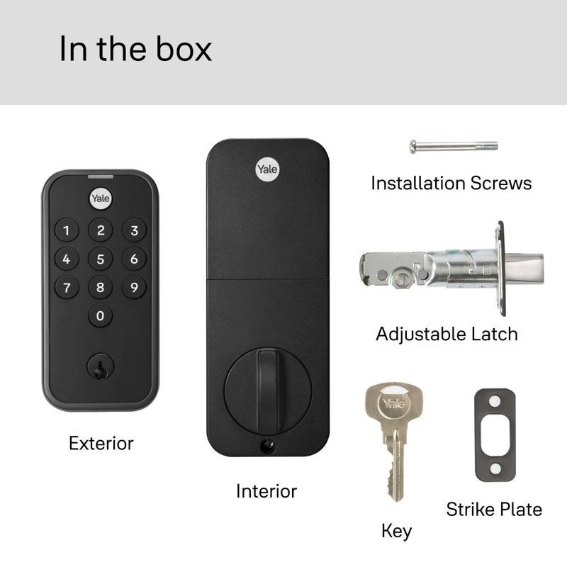 slide 3 of 6, Master Lock Yale Electronic Keypad Deadbolt in Black Suede Finish, 1 ct