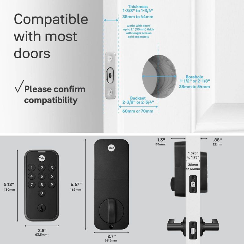 slide 5 of 6, Master Lock Yale Electronic Keypad Deadbolt in Black Suede Finish, 1 ct