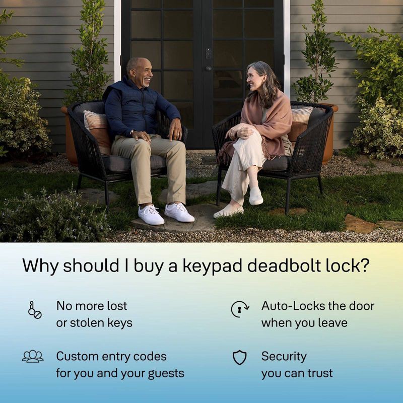 slide 6 of 6, Master Lock Yale Electronic Keypad Deadbolt in Black Suede Finish, 1 ct