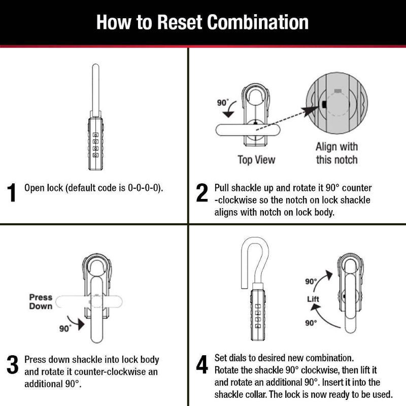 slide 5 of 6, Master Lock Travel Sentry TSA-Approved Luggage Lock 1-5/16" W Resettable Numeric Combination, 1 ct