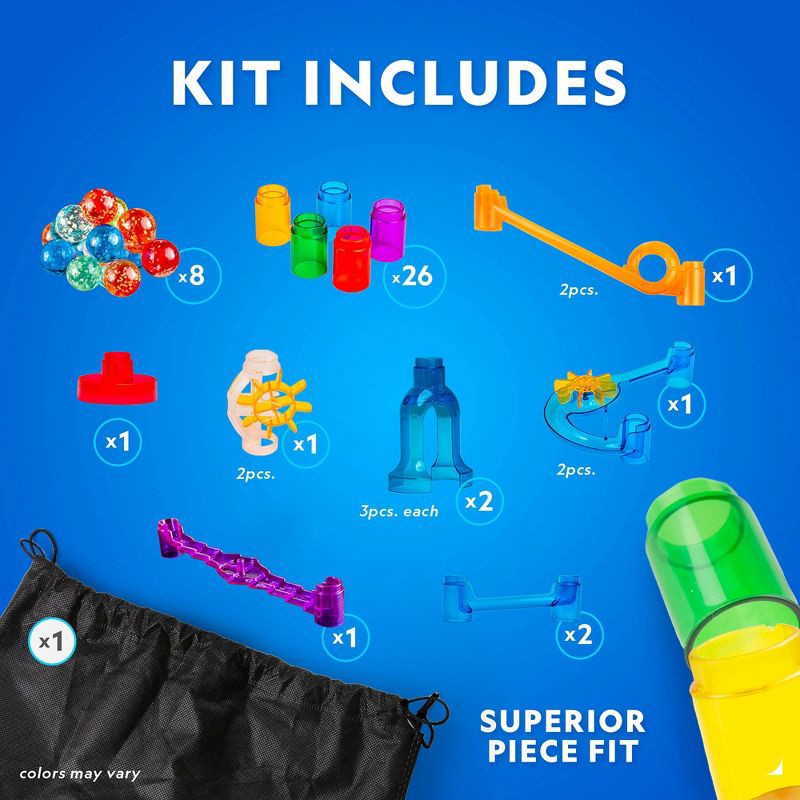 slide 4 of 8, National Geographic Glow in the Dark Marble Run - 50pc: Educational Focus on Creative Thinking & Engineering, Grades 2-11, 50 ct