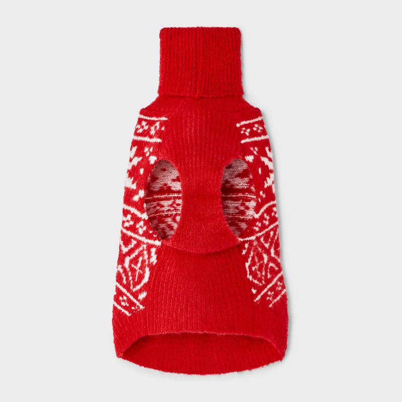 slide 3 of 6, Fair Isle Dog and Cat Sweater - Boots & Barkley™ Red XS, 1 ct