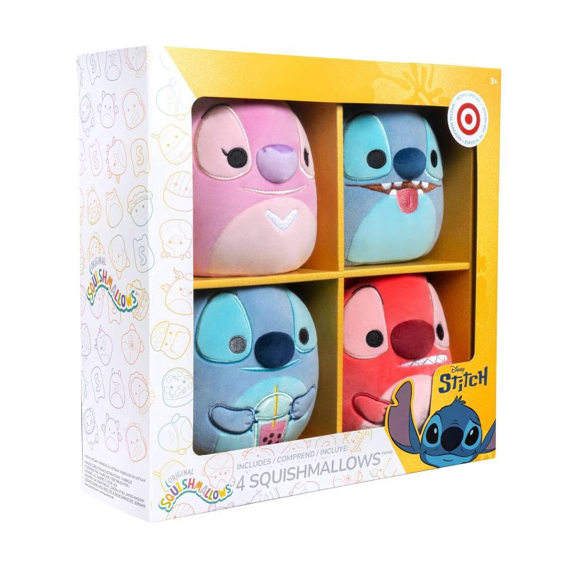 slide 3 of 4, Squishmallows 5" Box Set Stitch Boba Stitch Tongue Out Leroy Angel Little Plush, 1 ct
