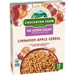 Cascadian Farm No Added Sugar Cinnamon Apple Breakfast Cereal - 12oz