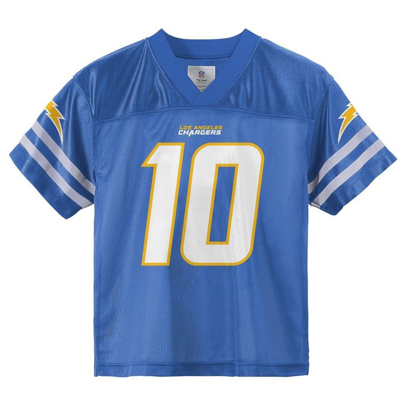 slide 2 of 3, NFL Los Angeles Chargers Justin Herbert Toddler Boys' Short Sleeve Jersey - 3T, 1 ct