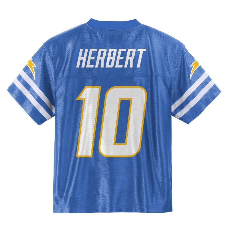 slide 3 of 3, NFL Los Angeles Chargers Justin Herbert Toddler Boys' Short Sleeve Jersey - 3T, 1 ct