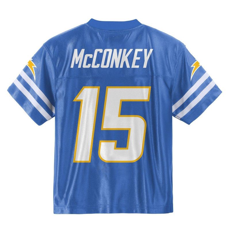 slide 3 of 3, NFL Los Angeles Chargers Ladd McConkey Toddler Boys' Short Sleeve Jersey - 3T, 1 ct