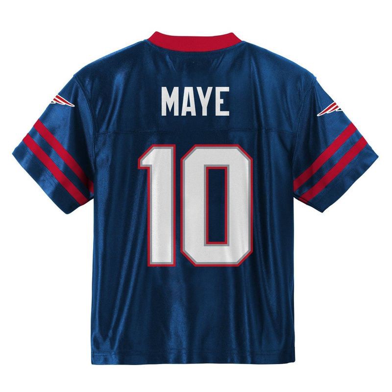 slide 3 of 3, NFL New England Patriots Drake Maye Toddler Boys' Short Sleeve Jersey - 3T, 1 ct