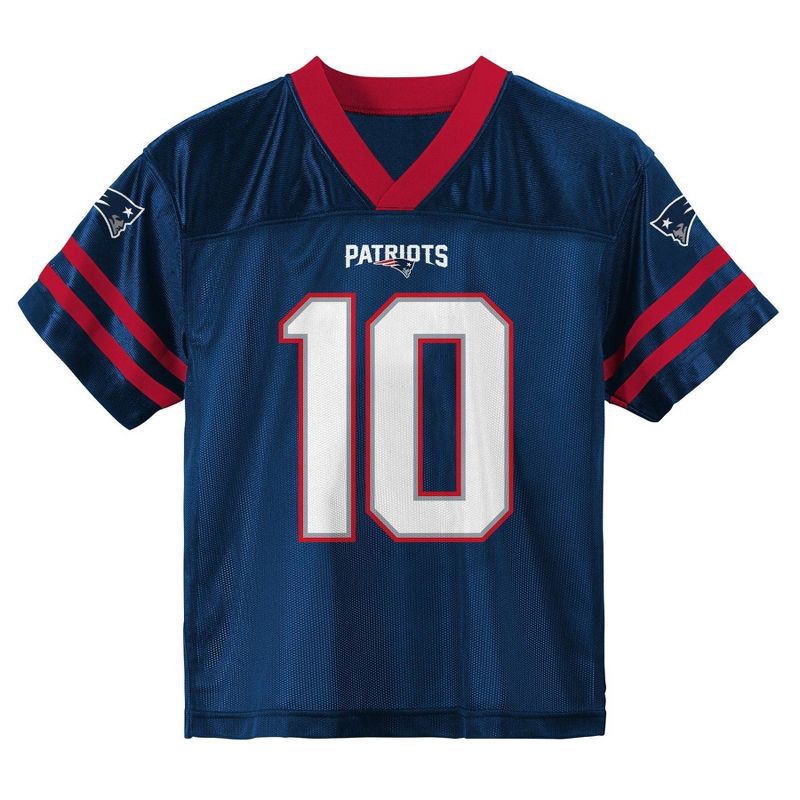 slide 2 of 3, NFL New England Patriots Drake Maye Toddler Boys' Short Sleeve Jersey - 4T, 1 ct