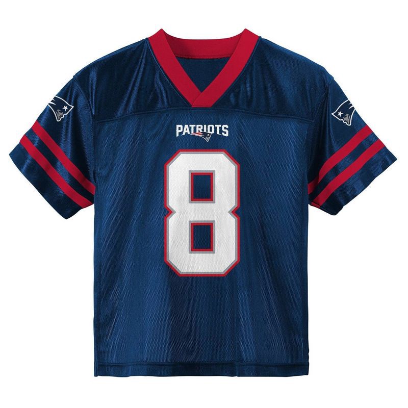 slide 2 of 3, NFL New England Patriots Toddler Boys' Short Sleeve Jersey - 3T, 1 ct