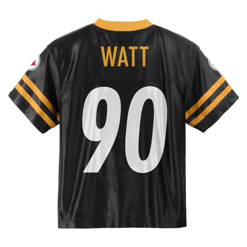slide 3 of 3, NFL Pittsburgh Steelers T. J. Watt Toddler Boys' Short Sleeve Jersey - 4T, 1 ct