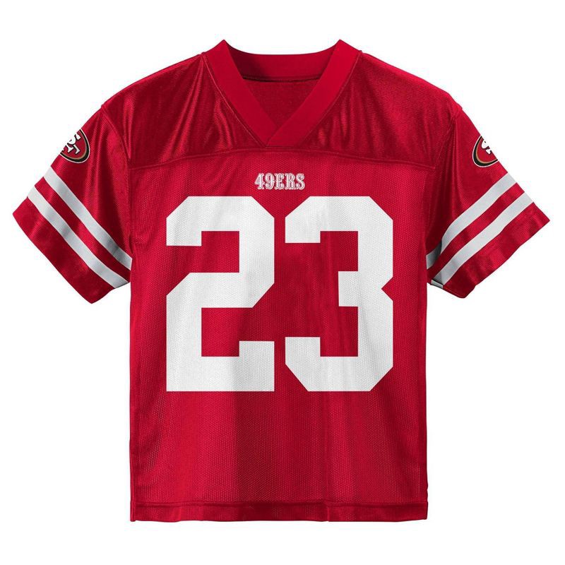 slide 2 of 3, NFL San Francisco 49ers Christian McCaffrey Toddler Boys' Short Sleeve Jersey - 2T, 1 ct