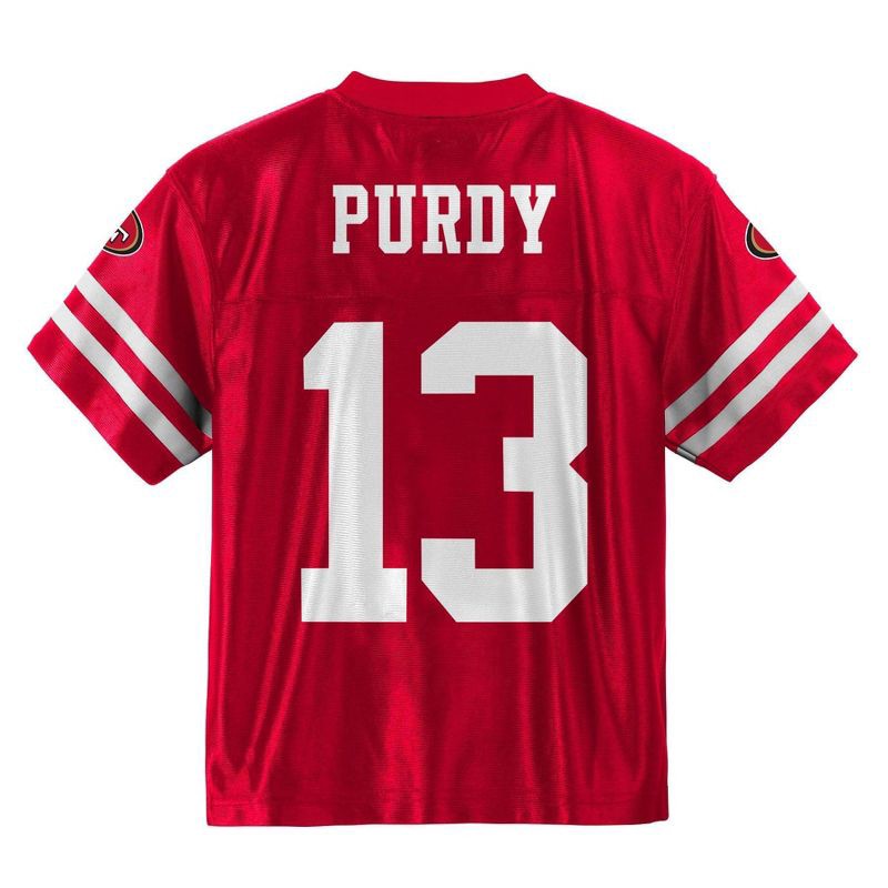 slide 3 of 3, NFL San Francisco 49ers Brock Purdy Toddler Boys' Short Sleeve Jersey - 4T, 1 ct