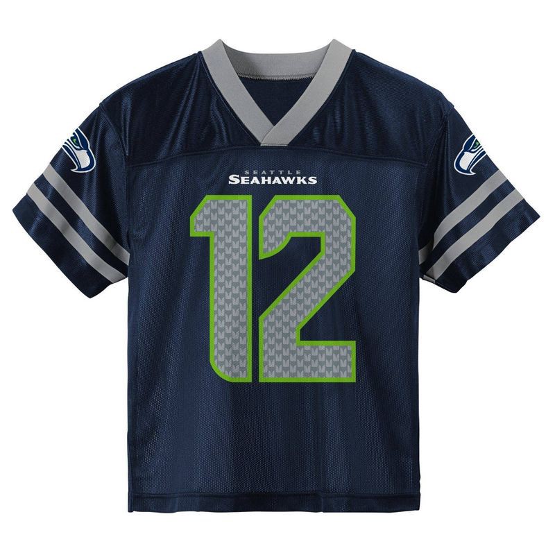 slide 3 of 3, NFL Seattle Seahawks 12 Fan Toddler Boys' Short Sleeve Jersey - 3T, 1 ct