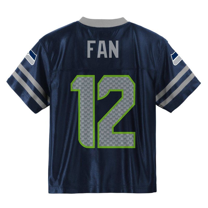 slide 2 of 3, NFL Seattle Seahawks 12 Fan Toddler Boys' Short Sleeve Jersey - 3T, 1 ct