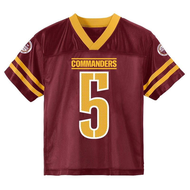 slide 2 of 3, NFL Washington Commanders Jayden Daniels Toddler Boys' Short Sleeve Jersey - 2T, 1 ct