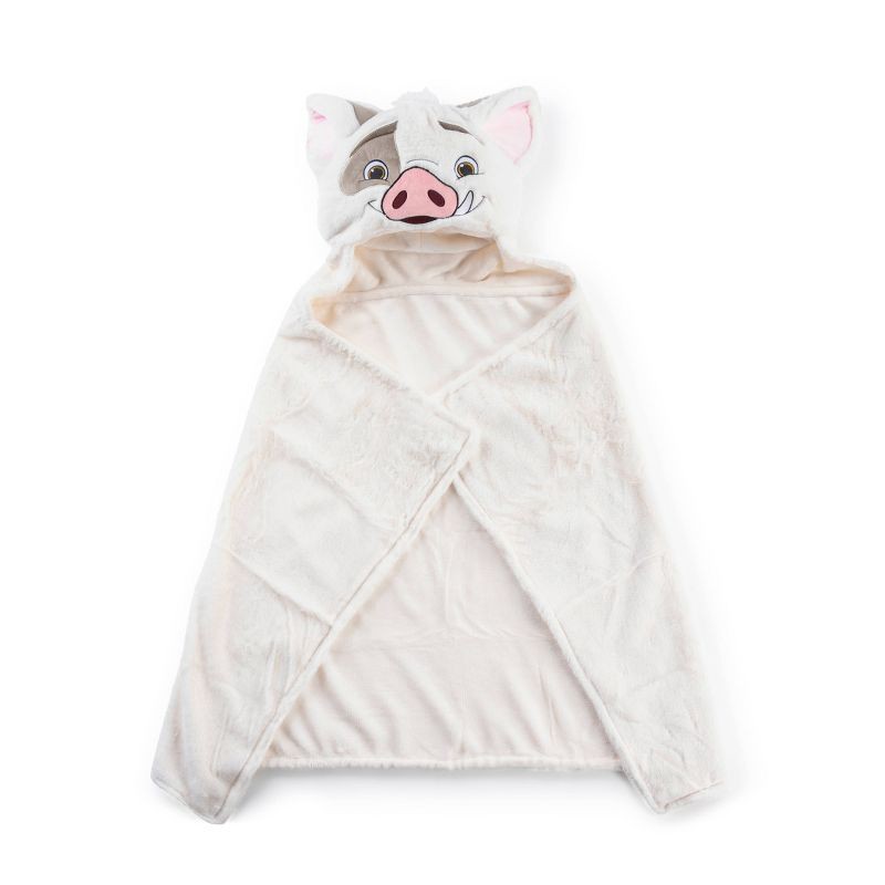 slide 1 of 4, Moana Twin Pua Hooded Blanket, 1 ct