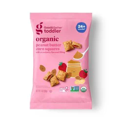 Organic Peanut Butter Corn Squares Toddler Snack - 3oz - Good & Gather™
