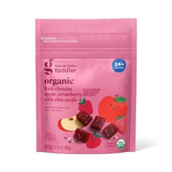 Organic Fruit Chewies - Apple Strawberry with Chia Seeds - 3.14oz - Good & Gather™: Toddler Snack, Bagged, Ready to Eat