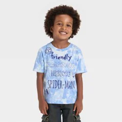 Toddler Boys' Marvel Spider-Man Short Sleeve Graphic T-Shirt - Blue 4T
