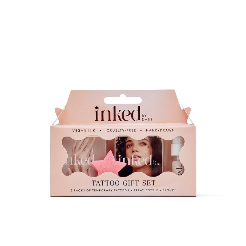slide 1 of 14, INKED By Dani Deluxe Gift Set Temporary Tattoo Gift Set - 2Pk, 2 ct