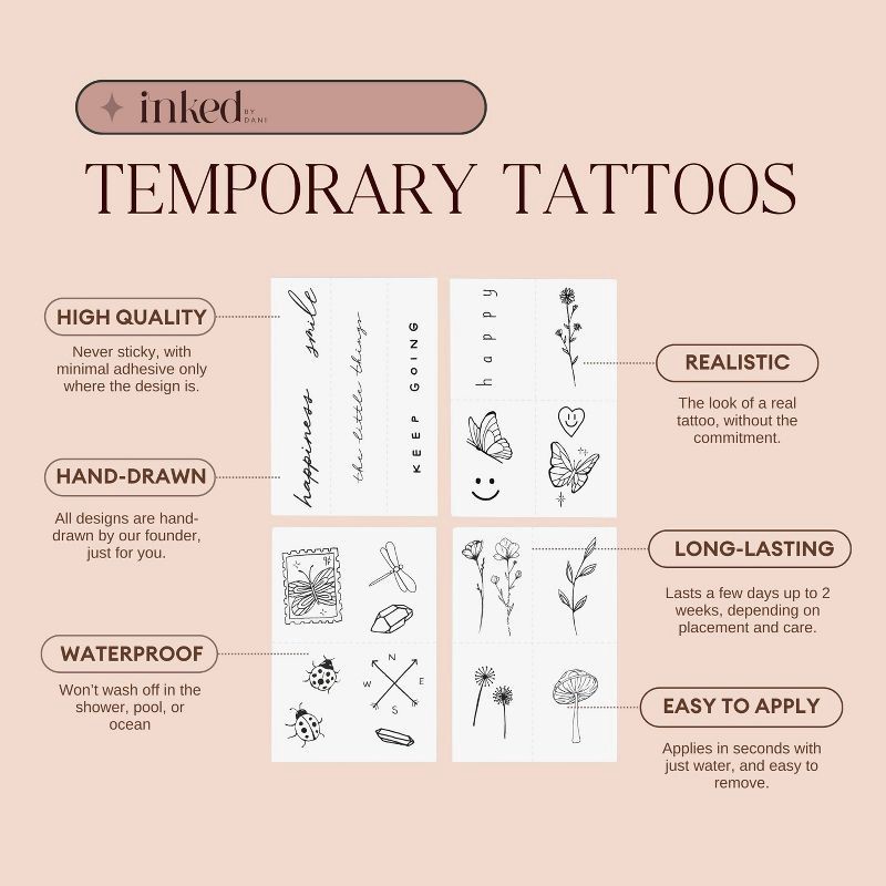slide 13 of 14, INKED By Dani Deluxe Gift Set Temporary Tattoo Gift Set - 2Pk, 2 ct