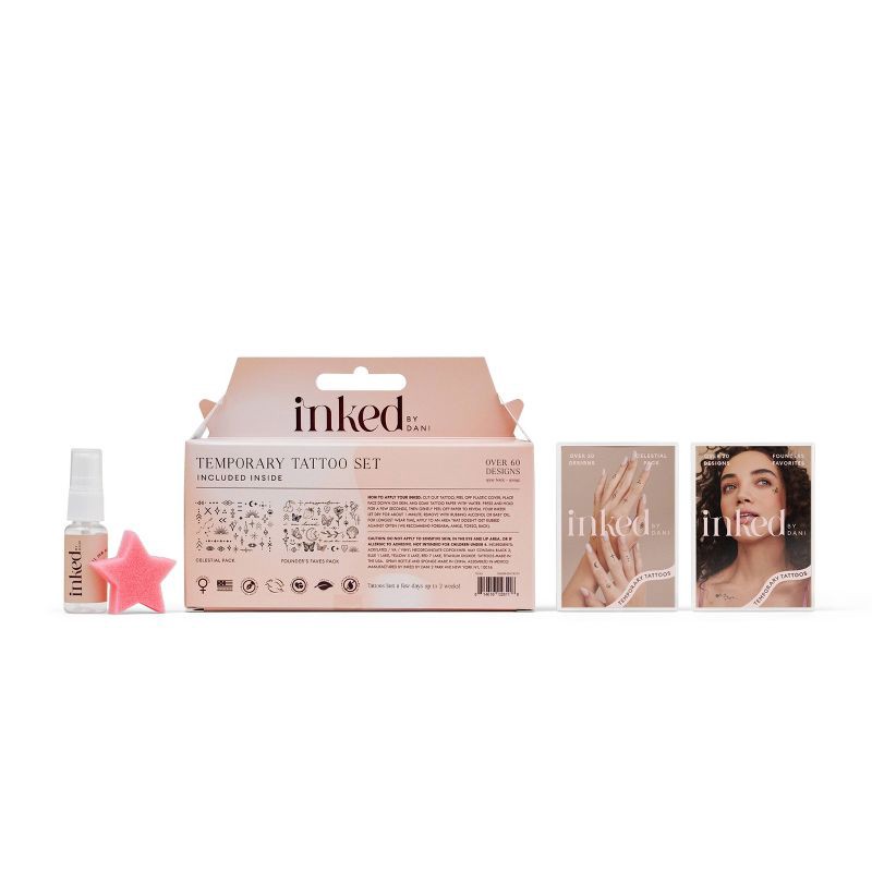slide 4 of 14, INKED By Dani Deluxe Gift Set Temporary Tattoo Gift Set - 2Pk, 2 ct