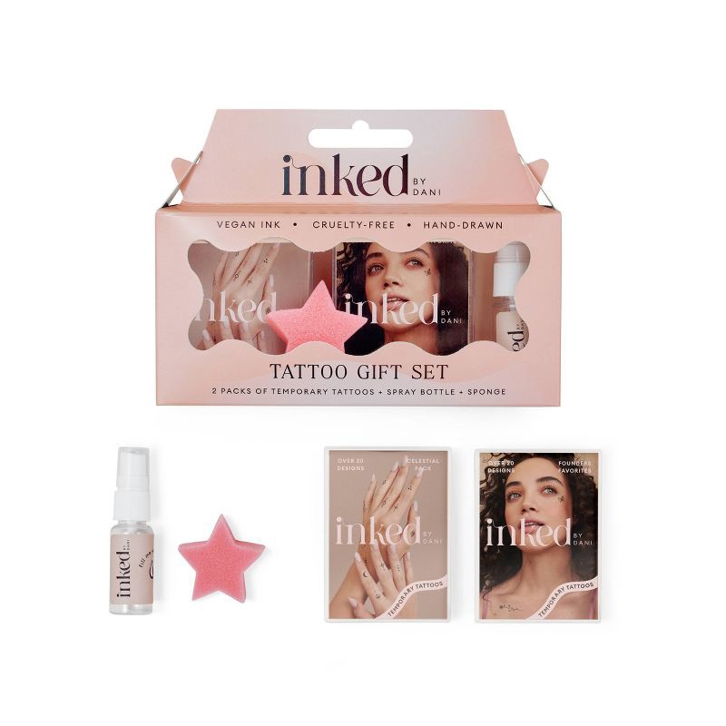 slide 5 of 14, INKED By Dani Deluxe Gift Set Temporary Tattoo Gift Set - 2Pk, 2 ct