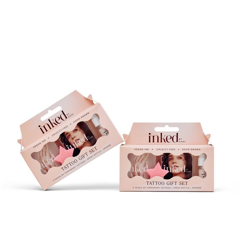 slide 7 of 14, INKED By Dani Deluxe Gift Set Temporary Tattoo Gift Set - 2Pk, 2 ct