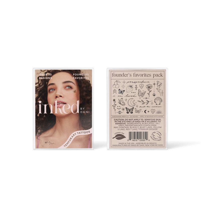 slide 8 of 14, INKED By Dani Deluxe Gift Set Temporary Tattoo Gift Set - 2Pk, 2 ct