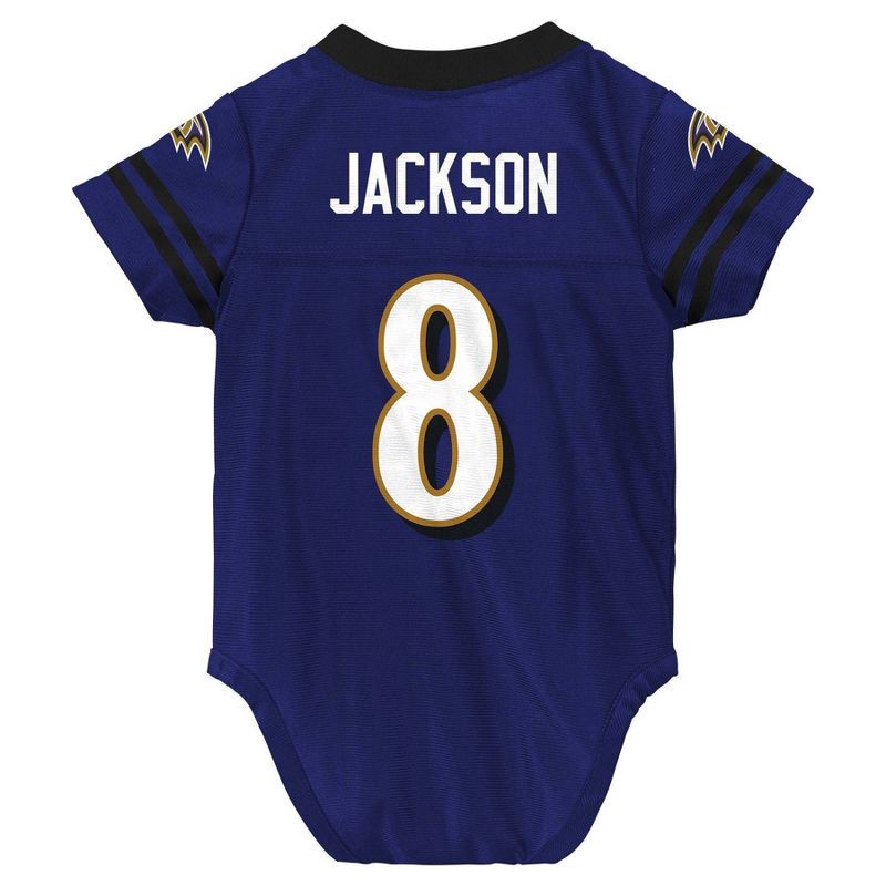 slide 3 of 3, NFL Baltimore Ravens Lamar Jackson Boys' Bodysuit - 0-3M, 1 ct