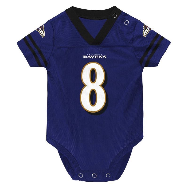 slide 2 of 3, NFL Baltimore Ravens Lamar Jackson Boys' Bodysuit - 12M, 1 ct