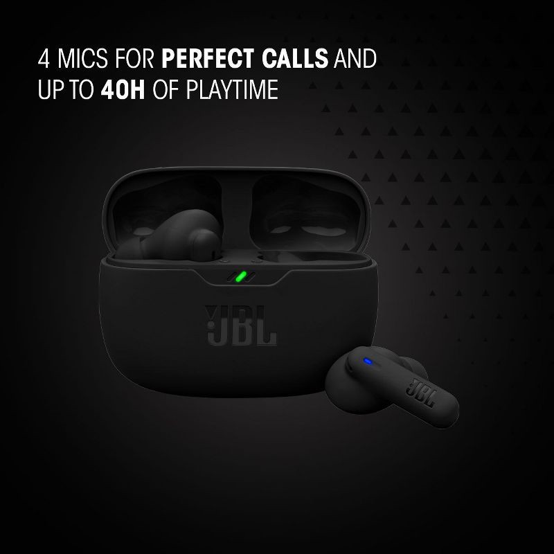 slide 5 of 17, JBL Vibe Beam 2 True Wireless Noise Cancelling Earbuds - Black, 1 ct