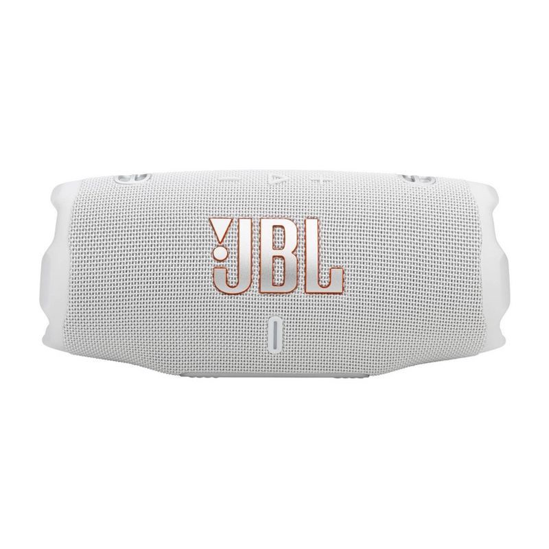 slide 3 of 8, JBL Charge 6 Portable Speaker - White: Bluetooth, IP68, USB-C, 28H Battery, 1 ct