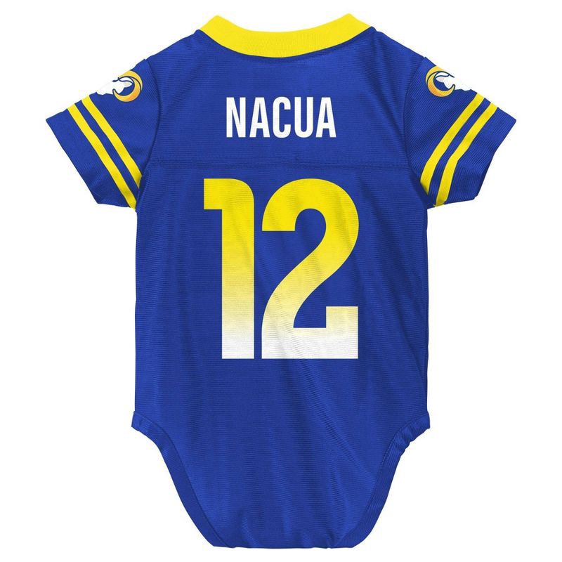 slide 3 of 3, NFL Los Angeles Rams Puka Nacua Boys' Bodysuit - 3-6M, 1 ct