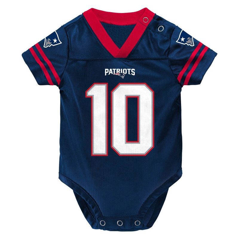 slide 2 of 3, NFL New England Patriots Drake Maye Boys' Bodysuit - 3-6M, 1 ct